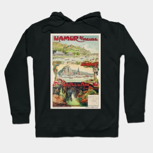 Namur sur Meuse Belgium Vintage Poster 1891 Hoodie